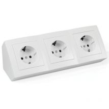 Mcpower Steckdosenblock Flair, 3-fach, 16A/250V, weiß