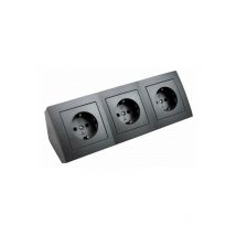 Multipresa angolare 3 ingressi schuko 250V/16A antracite McPower flair