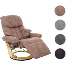 Mca fauteuil relax Calgary 2, fauteuil de télévision, tissu, charge max. 150kg - marron antique nature