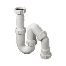 Siphon 1. 1/2 pouce plastique blanc - Mcalpine