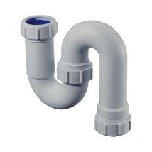 Siphon 32cm plastique blanc - Mcalpine