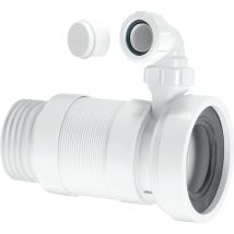 McAlpine WC-F23SV 97-107mm Inlet x 3.5"/90mm Outlet Straight Flexible WC Connector with 1.25 Universal Vent Boss.