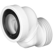 McAlpine WCLO-6 Offset WC Connector 6cm Durable ABS Construction Ideal for Misaligned Toilet Pan Installations Easy Fit Design