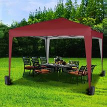 Mcc Direct - Mcc 3x3m Pop-up Gazebo Waterproof Outdoor Garden Marquee Canopy ns red