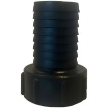 FP – IBC Container-Adapter mit gerilltem Stutzen – Polypropylen – max. 10 bar – temperaturbeständig – schwarz