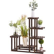 M Mcombo Pflanzenregal Blumenregal Blumenständer Holzregal mehrstöckig 0443
