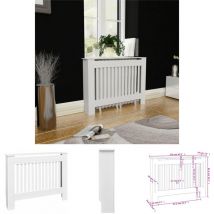 MDF Heizkörper-Abdeckung Heizkörperverkleidung 112 cm, weiß - Heizkörper-Zubehör