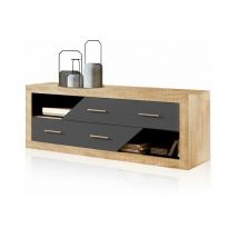 Módulo bajo Nuka 2 cajones Cambria - Grafito (ancho) x 50cm (alto)