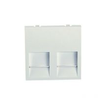Módulo plano de 45x45 con antipolvo conector tipo Keystone y Systimax de Mmconecta 2