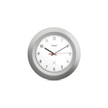 Funk-Wanduhr/klassisches Model/silberner Rahmen/weißes Zifferblatt / 29cm Durchmesser/Rund/Funkuhr (DCF77) / Modell: 19448 / Farbe: Silber, Weiß