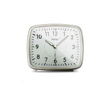 Mebus analoger Funk-Wecker im Retro-Design mit abgerundeten Ecken/Material: Kunststoff/Farbe: Silber/Modell: 25362