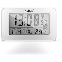 Mebus Funk-Wecker digital – DCF 77 Funkuhrwerk – Automatische Zeitanpassung – 51461