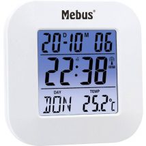 51511 Radiocontrollato Sveglia Bianco - Mebus