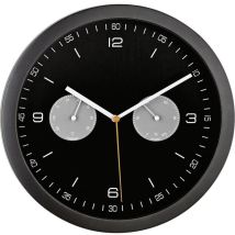 Mebus - Horloge Murale 52825 Radiopiloté(e) 260 Mm X 42 Mm Noir
