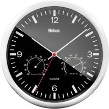 Mebus - 56731 Quarzo Orologio da parete 25 cm x 4 cm Argento