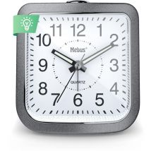 Mebus - Despertador de Cuarzo, silencioso, sin tictac, manecillas Luminosas, Alarma con repetición de Alarma, repetición de Alarma, Esfera iluminada