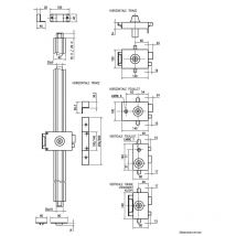Mécanisme multipoints VAKMOBIL Kléops A2P horizontale tirage droite blanc - HERACLES - VK0311H0014