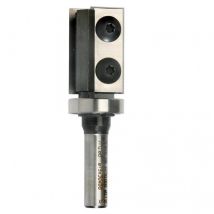 Mecabois - Fresa de copiar recta con 2 insertos reversibles y guía de bola