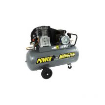 Mecafer - Compresseur 100 l 3HP Bicylindre courroie 10 bars Semi Pro PowerMonster