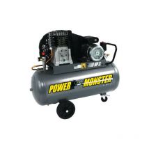 Compresseur 100 l 3HP Bicylindre courroie 10 bars Semi Pro PowerMonster - Mecafer