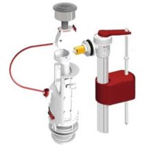 Dubourgel - Mécanisme chasse d'eau wc poussoir 3/6 l + Robinet flotteur