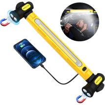 Mechanische Arbeitsleuchte Für Die Motorhaube Mit Haken – 3200 Lm, 6000 Mah, Wiederaufladbare, Tragbare, Magnetische Led-arbeitsleuchte