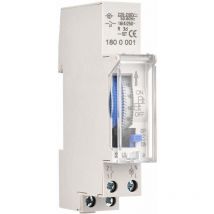 Qiyao - Mechanischer 24-Stunden-Timer, 15-Minuten-Mindesttimer, Schienenmontage, eingebaute Batterie, Sul180a Ac220-240v Grau - Sul180a Ac220-240v