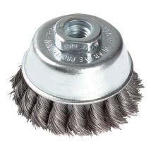 Brosse Coupe • Fil Acier Torsadé • Ø90mm • Alésage M14 • Pour Gros Décapage du Métal - Tivoly