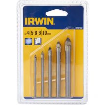 Irwin - wiertło do szkła komplet 5szt. (4,5,6,8,10 mm)