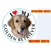 AZ - Medaglietta per cane gold retriver spedizione e incisione gratis