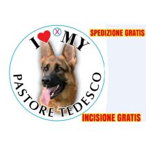 AZ - Medaglietta per cane pastore tedesco incisione e spedizione gratis