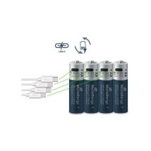 Mediarange - Mignon aa i - Pilas Recargables de Ion de Litio (1,5 v, 1400 mAh, 4 Unidades)
