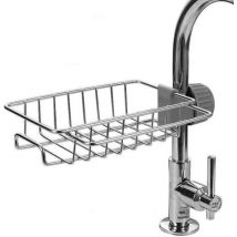 Soporte de esponja para grifo de cocina de acero inoxidable, para jabón/esponjas/paño/champú/Gel de ducha, estante para jabón, esponja de baño, sin