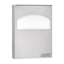 Mediclinics - Dca100cs Dispensador De Papel De Cubreasientos Aisi 304 Satinado Para Inodoro Adosar A La Pared - Ref: Dca100cs