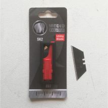 Medid - lame di ricambio trapezoidali nere 18mm per cutter pieghevole - blister da 10 unità