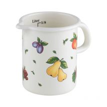 Medidor de cocina Riess Country Ø9 cm, 0,5 litros Fruit Garden esmaltado con escala
