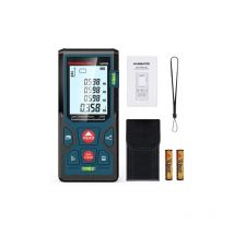 Dpzo - Medidor de distancia láser digital, medidor láser digital LM50 de 50 m, longitud/área/volumen/teorema de Pitágoras con retroiluminación lcd,