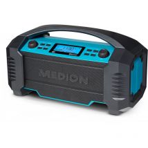 Radio de Chantier Life (E66050), Poste Radio Dab+/Bluetooth, Radio Portable Robuste idéale pour Le Camping ou Le Jardin, résiste aux éclaboussures