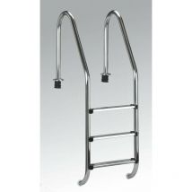 Poolleiter Edelstahl für Tiefbecken mit 120 cm höhe - weite Stufen