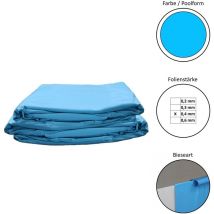 Poolfolie Ersatzfolie Rundbecken 360x90cm - Dicke 0,4mm - overlap - blau