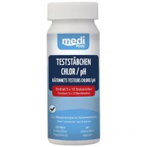 50 Teststäbchen Teststreifen Teststäbchen Chlor pH-Wert Algen Wasserteststreifen