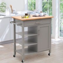 Medium Catering Trolley Cart with Drawer and Cabinet