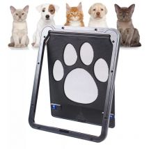 Senderpick - Medium Small Large Pet Cat Dog Magnetic Locking Safety Flap Door Anti Aging