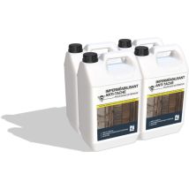 Méduze - 4 imperméabilisants et anti-tache pour bois extérieur 5L - Produit 2 en 1 - Prêt à l'emploi - Incolore - Respirant - Professionnel