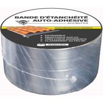 Méduze - Bande d'étanchéité autocollante alu/butyle 75mm x 15m - Polyvalente - Flexible - Application facile - Durable