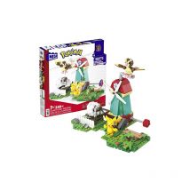 Mega Bloks - mega Pokémon Coffret de construction Moulin à la Campagne 240 pièces avec Pikachu, Roucool et Moumouton, un moulin et un décor rural à