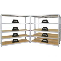 Proregal-preiswerte Qualität - Mega Deal 3x étagère robuste giant elephant HxLxP 180x180x60cm Charge du compartiment 200kg Galvanisé