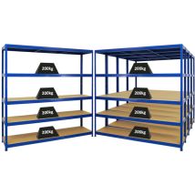 Proregal-preiswerte Qualität - Mega Deal 5x étagère robuste giant elephant HxLxP 180x180x45cm Charge du compartiment 200kg Bleu