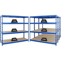 Proregal-regale Günstig Kaufen - Mega Deal 4x étagère charge lourde rhino HxLxP 180x200x60cm 4 niveaux en aggloméré 8mm Charge du compartiment 500kg