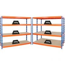 Proregal-regale Günstig Kaufen - Mega Deal 3x étagère charge lourde rhino HxLxP 180x200x60cm 4 niveaux en aggloméré 8mm Charge du compartiment 500kg